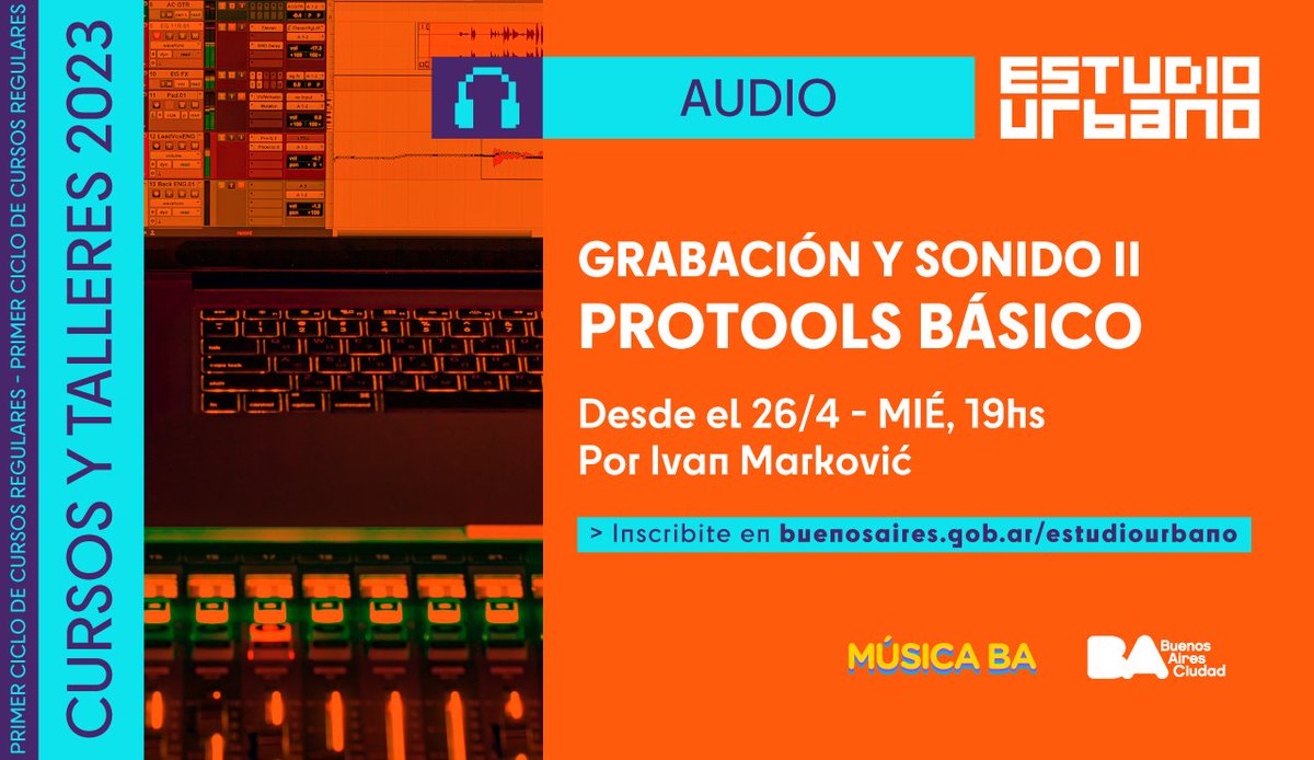 EstudioUrbano's tweet photo. 🤔 ¿Los cursos de grabación en estudio tienen prácticas en el estudio de grabación? ¡Claro que sí!

🔸 Y además, ¡todavía les quedan algunas vacantes!

🔗 Encontrás toda la info de costos, becas y programas completos para inscribirte en https://t.co/qk3StbGfk9 https://t.co/5mEWQEBehr