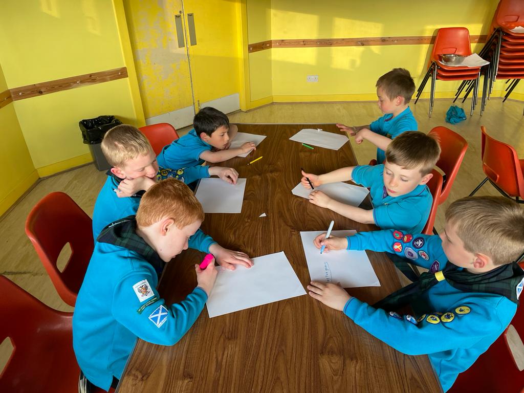 🏕🏑⚜| First night back after the Easter break saw us welcome some new members to the Colony. It was a great night where we alternated the Beavers from Code of Conduct, games and building tents in the garden. #SkillsForLife