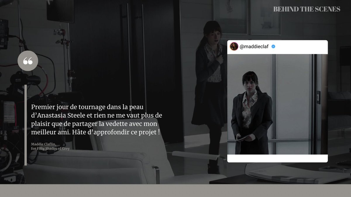 ⠀⠀

                   #⃝ BEHIND THE SCENES 
                   ⎯⎯ 50 Nuances de Grey
                   Premier jour ∙∙∙

⠀⠀ ⠀⠀