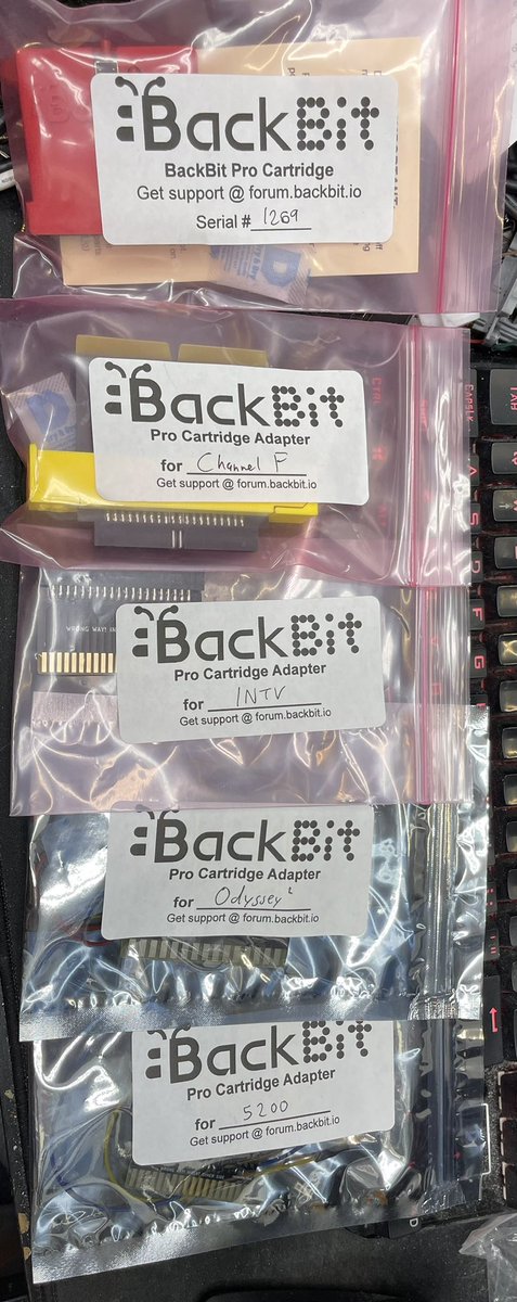 OGHUGO's tweet photo. Got my shipment yesterday.. I think I got retro consoles pretty much covered.. #backbit thanks Evie @BackBitIO https://t.co/tP35pOPSFH