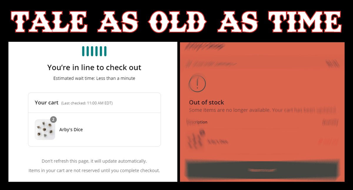 ArtySelina's tweet photo. I, like many of my comrades, was there even before the drop. Again we have been bested by the bots and the scalpers. @Arbys, the demand is high, consider doing a presale instead of drops. I beseech you @Arbys, have mercy on us Dice Gremlins!!
#ArbysDice #Dnd #PleaseArbys #HelpUs https://t.co/LKjXHZQwe9