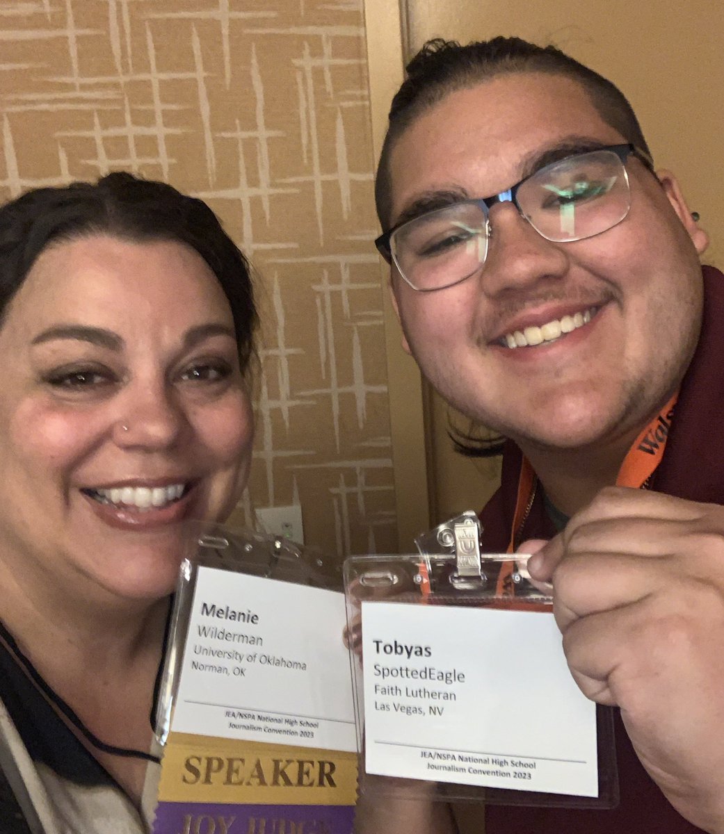 So teaching sessions <a href="/nhsjc/">JEA/NSPA NHSJC</a> is always a treat, but even more so when I meet awesome seniors who have committed to <a href="/GaylordCollege/">Gaylord College</a> See you in the fall, Tobyas!