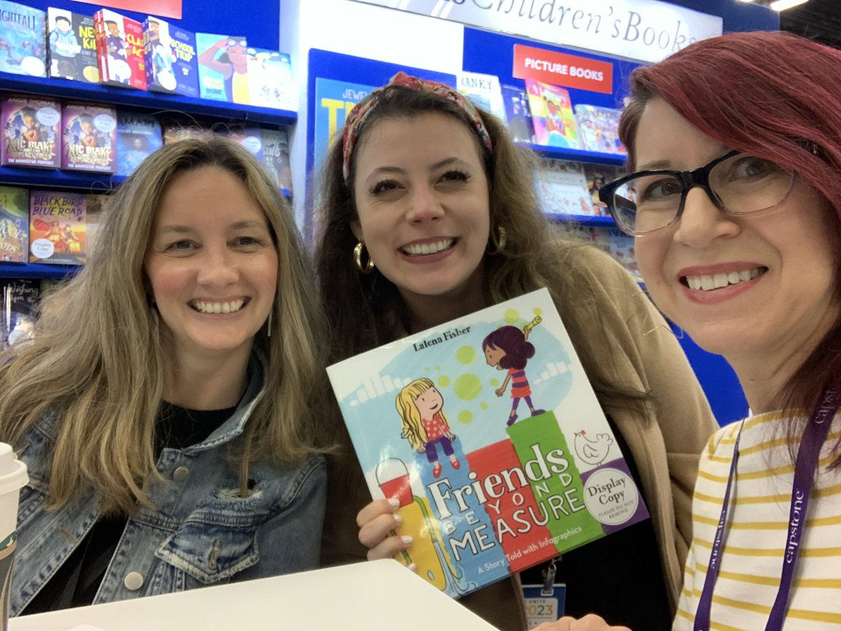 Had a fab time in the @HarperChildrens #TLA booth w/ Stephanie, Mimi and Christina, talking to awesome librarians (that’s redundant)!
#librariansrock @txla_1902 #tla2023 #txla #friendsbeyondmeasure #kidlit #picturebooks #texaslibraries #childrensbooks #librarian #schoollibrarian