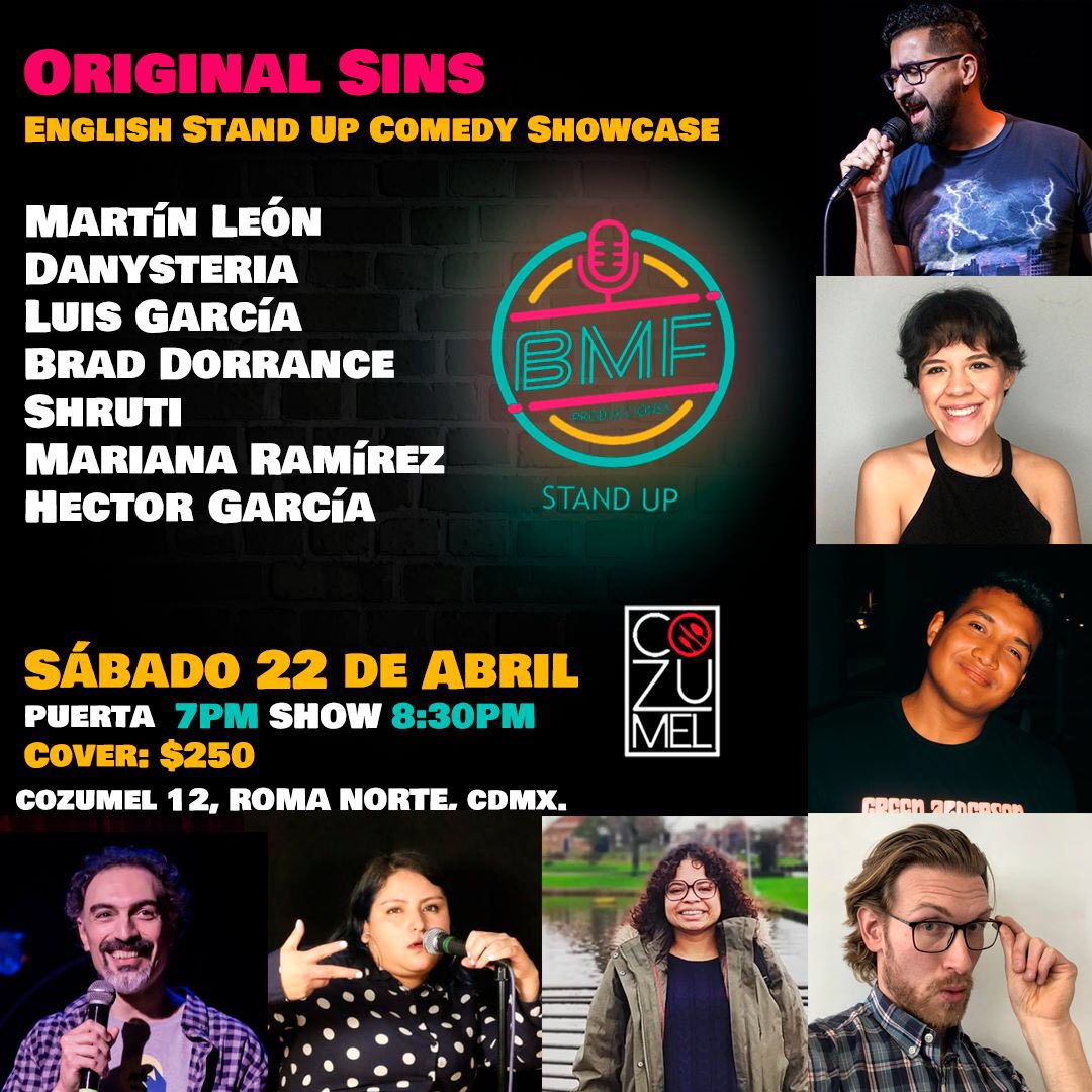 ¡Sus shows para el fin de semana! 
Uno en lo que viene siendo la lengua natal y el otro en English nomás pa’ aprovechar la educación privada.