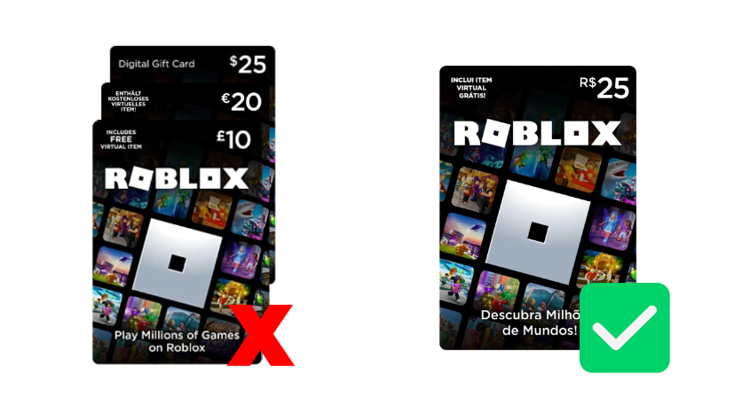 Gift card roblox 25 reais