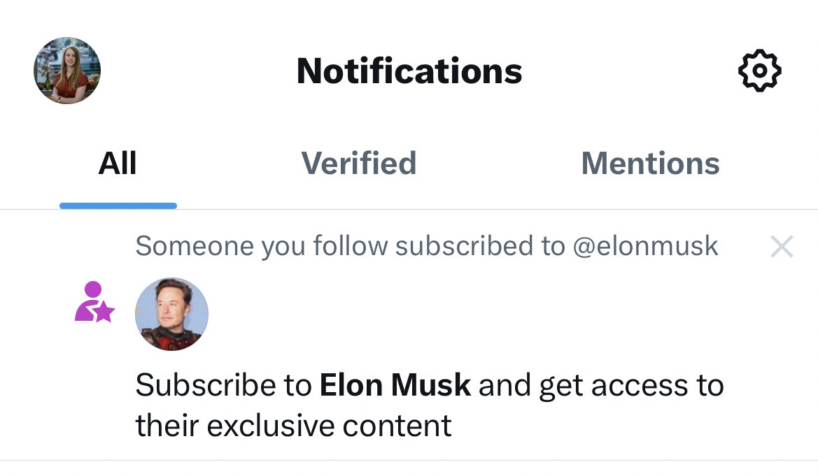 corrieaar's tweet photo. First time I’m getting a notification to subscribe to someone 🙄
Looks like Twitter became someone’s personal ego trip https://t.co/5pzo41UZG2