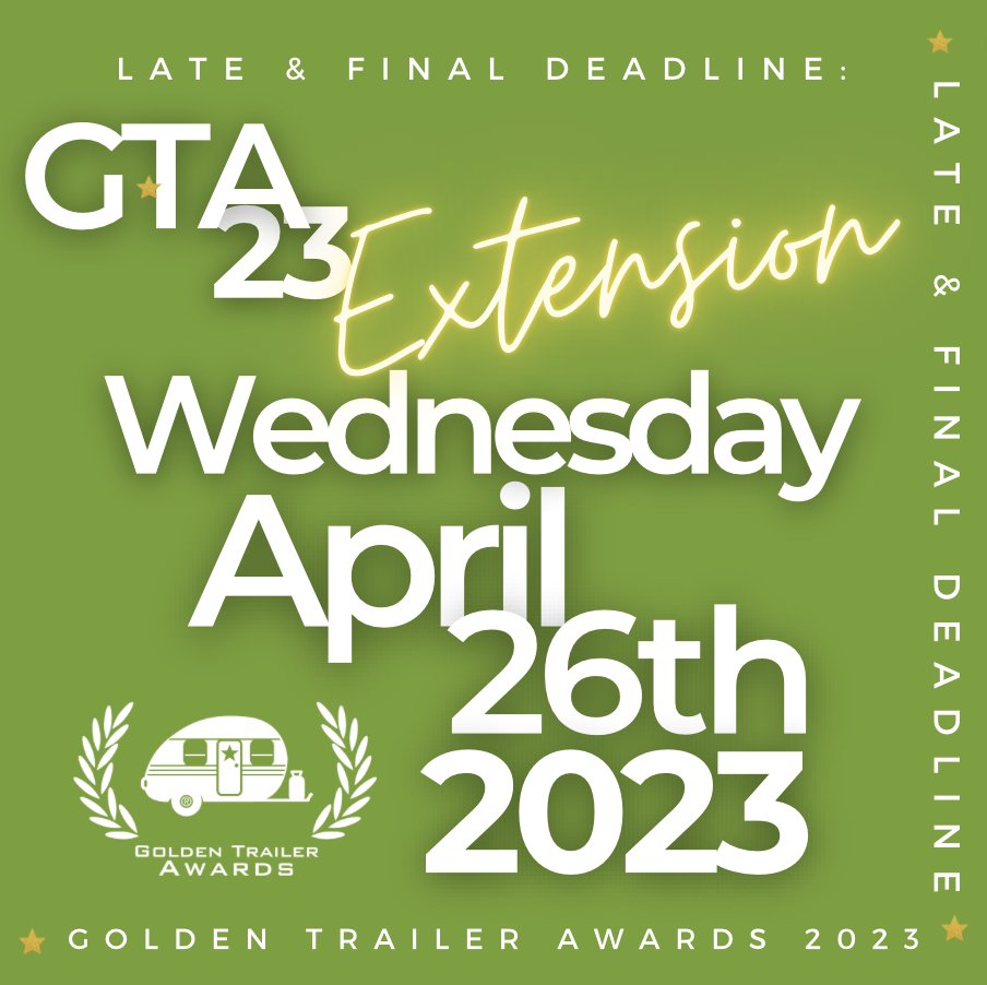 There has been a late and final deadline extension to Wednesday April 26th, 2023 Midnight Pacific Time!