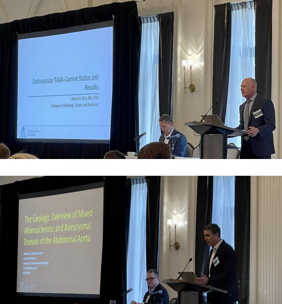 ndlewirecathetr's tweet photo. Phenomenal collaborative aortic symposium in Milwaukee! So thankful for the opportunity to attend!

Our @MCW_VIR faculty presenting in their usual eye-opening fashion👀
@MattScheidtVIR @paragpatel_IR 

@MCWVascSurg @MCWSurgery @SIRspecialists @VascularSVS @SIRRFS @FutureVascSurgn https://t.co/HD6DQ7nafI