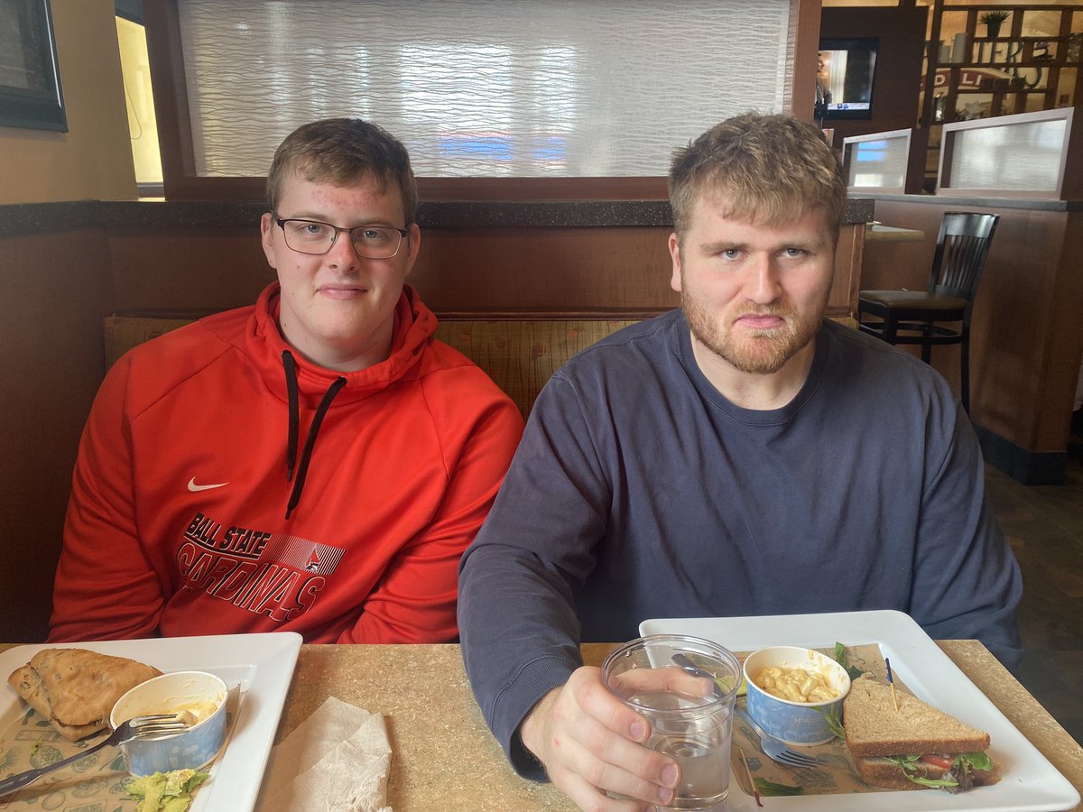 CAATBATH's tweet photo. Friday April 21st 2023, Thomas Robert Lorincz is still allergic to beef. As seen below our fellow o line brethren are still a little pouty about it. https://t.co/MDfCLxEsII