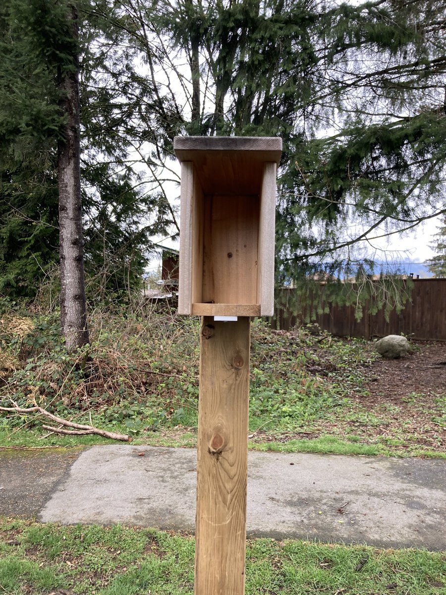 turciosk's tweet photo. Excited to share we have a Mason bee condo installed in our Forest. Looking forward to the warmer weather next week to get this going @CityofBurnaby @westridgeSD41 @BurnabyOutside https://t.co/AuId7P8IKg