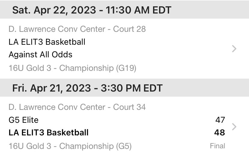 16U Sheetz defeats G5 Elite 48-47 ⁦<a href="/TheHoopGroup/">Hoop Group</a>⁩ Pitt Jam Fest. Next up, a matchup vs Against All Odds at 11:30am on Court 28 #LAE🏀