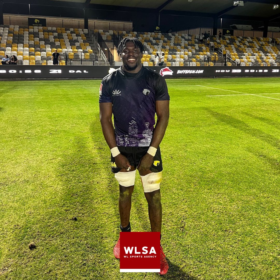 WLSportsAgency's tweet image. Congratulations to @TAgbongbon who made his @usmlr debut for @Hou_Sabercats at the weekend as they beat @DallasJackals 🇺🇸🔴 #WeAreWLSA #BackYourself