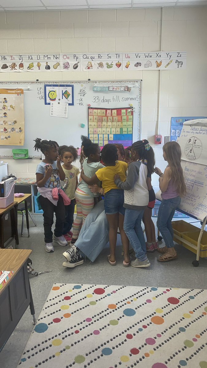 This right here is what our profession is all about. Making those connections with your children so that they have a safe space to learn in. Miss Crump will be missed greatly. I am so excited to see her thrive as an educator. She will do amazing things! <a href="/USCAiken/">USC Aiken</a>