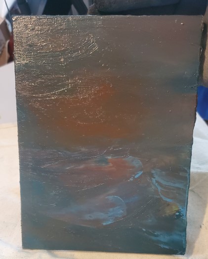 _A_Winter's tweet image. FIRE AT SEA」
 #油絵 
#イラスト好きさんと繋がりたい
 #絵描きさんと繋がりたい
 #oilpainting  
#オリジナル #paintings