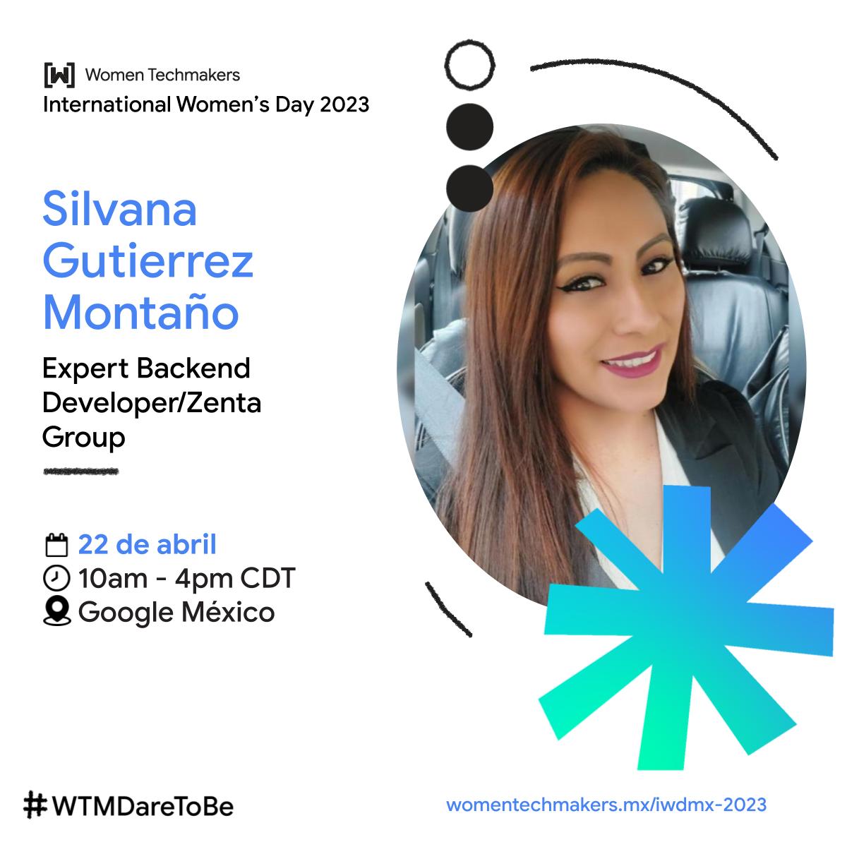 WTM_MX's tweet photo. ¡Conoce a Silvana Gutierrez Montaño (@Sil_Guty), speaker en nuestro #IWDMéxico2023!

Ella nos compartirá:

"Tips para encontrar trabajo en la industria Tech"

¡Acompáñanos!: https://t.co/6Bgvpis3cb   
¡Conócenos!: https://t.co/Bt4DpbcCMI 

#WTMDareToBe https://t.co/W1RcMZ8Cvt