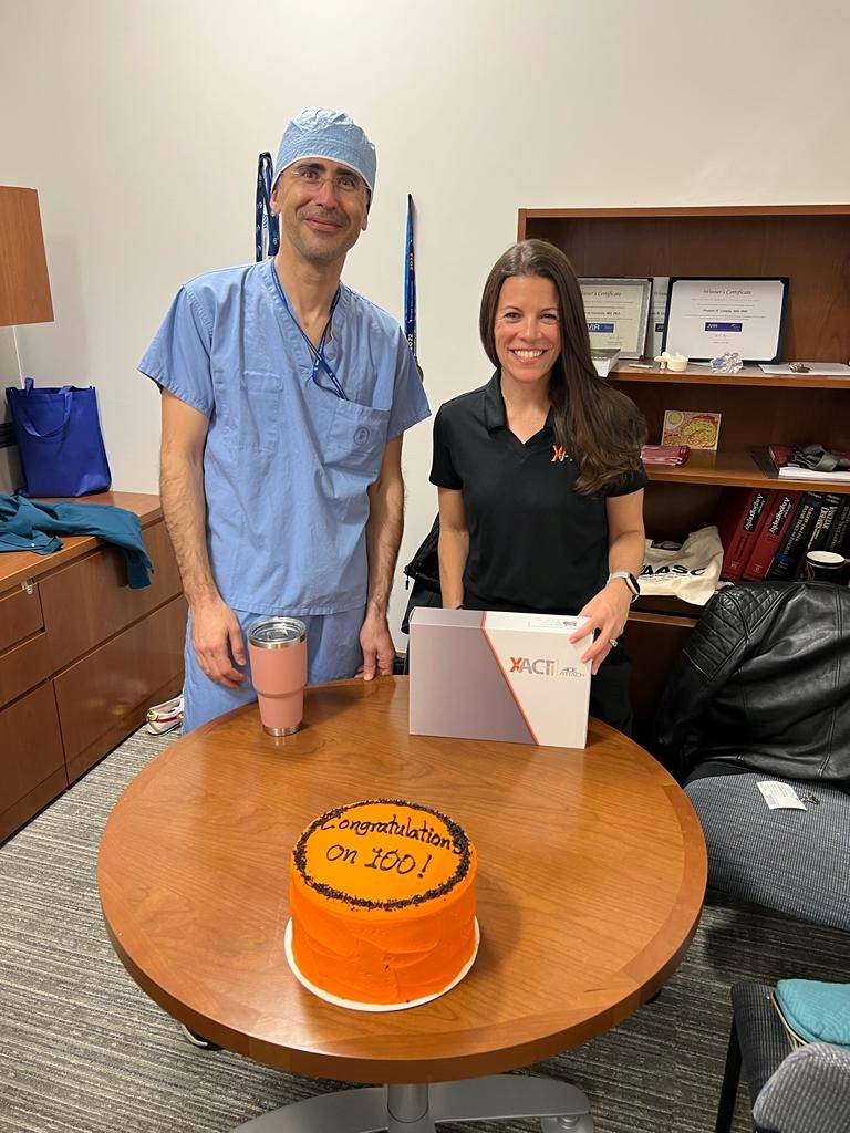 XACTrobotics's tweet image. 🎉 Join us in congratulating Dr. Francois Cornelis on his 100th procedure with the XACT ACE® Robotic System! #XACTRobotics #WeAreXACT