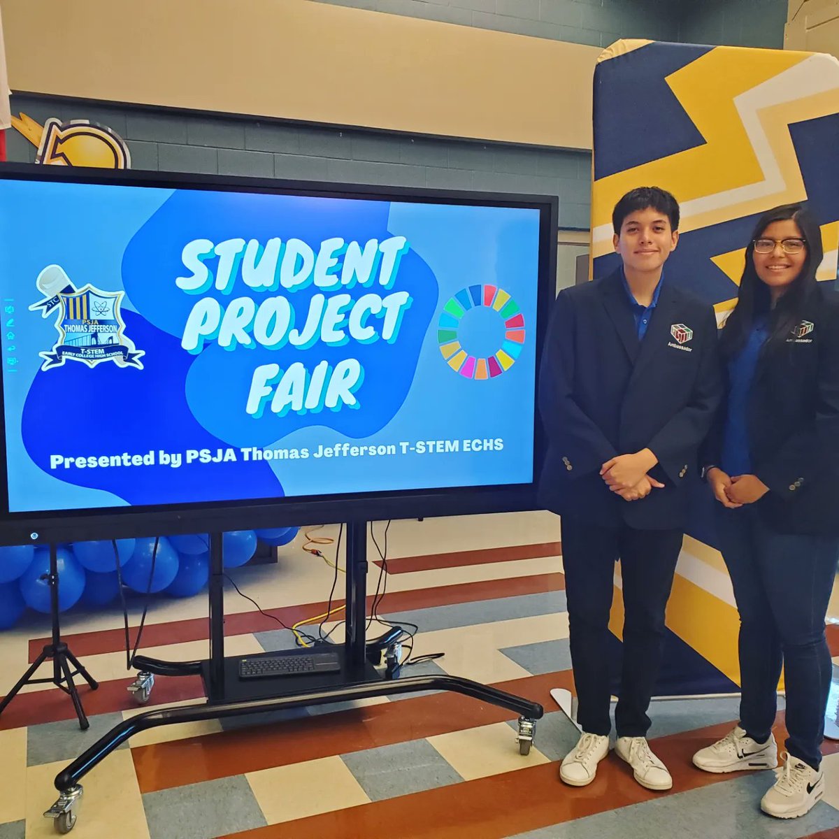 tstembpa's tweet photo. Our BPA President Caleb served as Master of Ceremonies at PSJA T-STEM's Student Project Fair on April 13, 2023! And our Vice-Pres Valerie served as a Student Ambassador! Great job officers 👍 #titanbpa #bpaallday @psja_tstem @PSJACTE https://t.co/Wi2QzDAp3Q