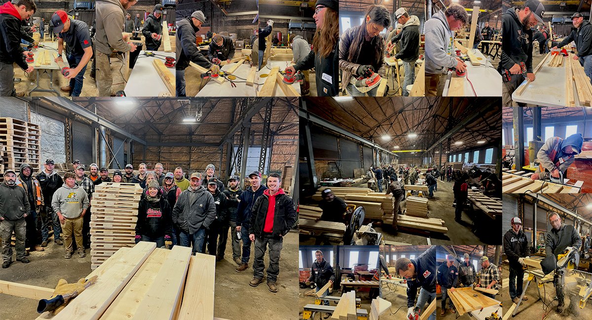 A dedicated group of #Kraemer employees participated in a Sleep in Heavenly Peace Bed Build in #Duluth, MN. Even with the weather not being in our favor we were able to build 25 beds for the #WhiteBearLakeMN Chapter. #construction #sleepinheavenlypeace #community