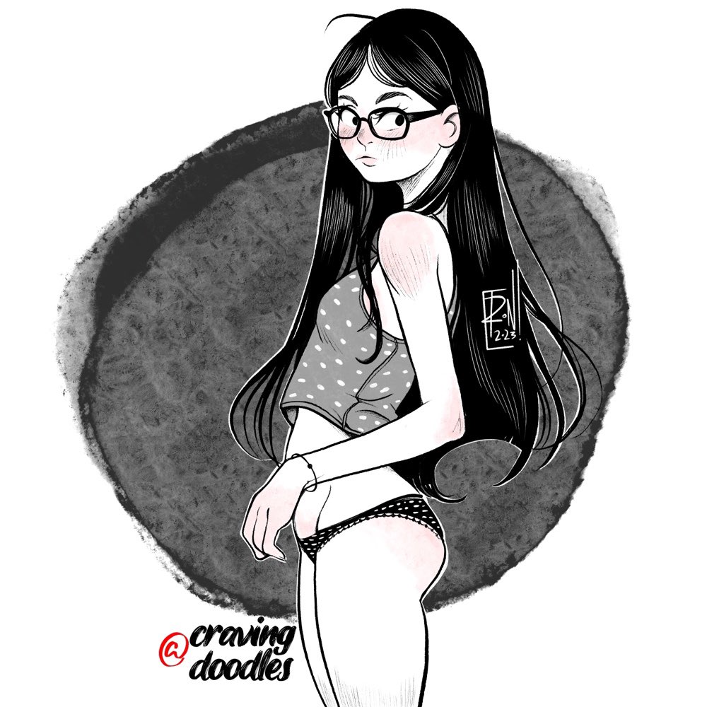 -Never underestimate THE power of a 
good pair of BLACK RIM GLASSES 🤓 on a bad day. 💕

#girl #cuteart #sketchbook #ArtistOnTwitter #pinupartist