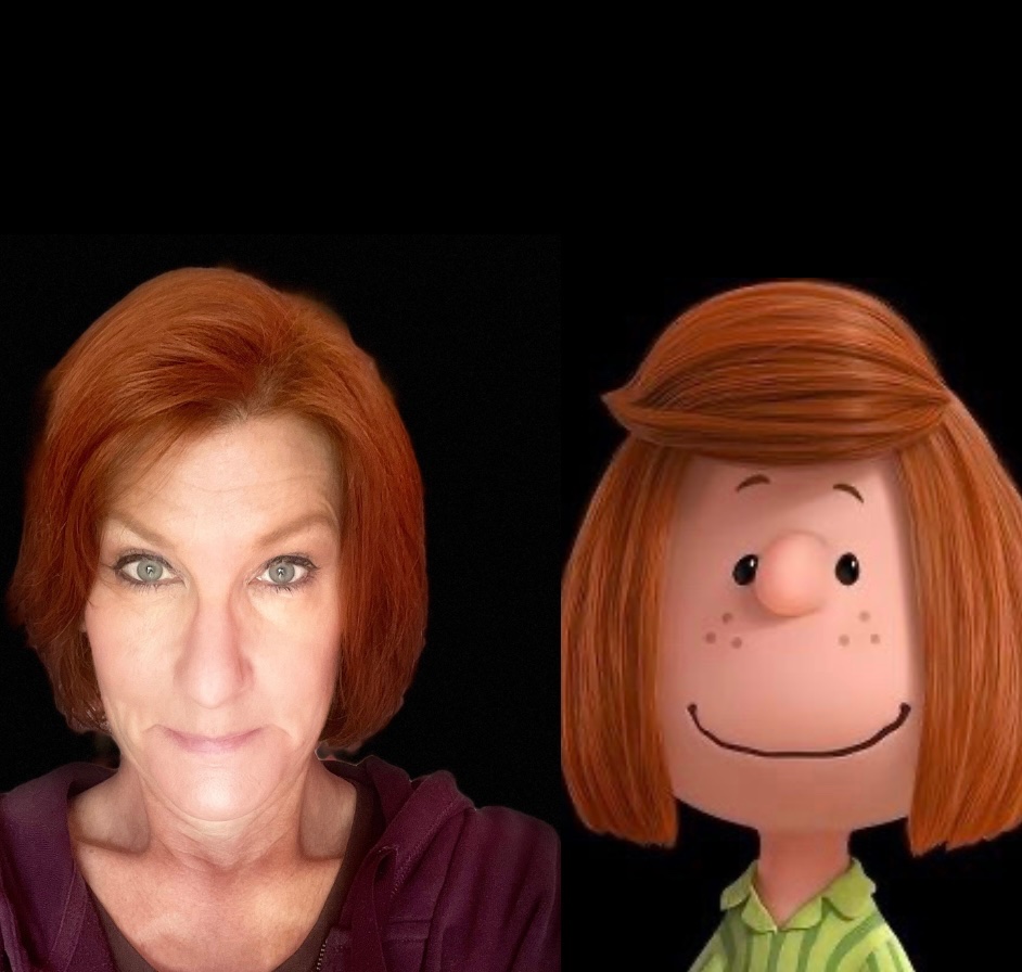 Impersonateher's tweet photo. Is it people looking like cartoons or cartoons looking like people? 

#lookalike #peppermintpatty #impersonateher #peanuts #redheads https://t.co/uyWVKByps3