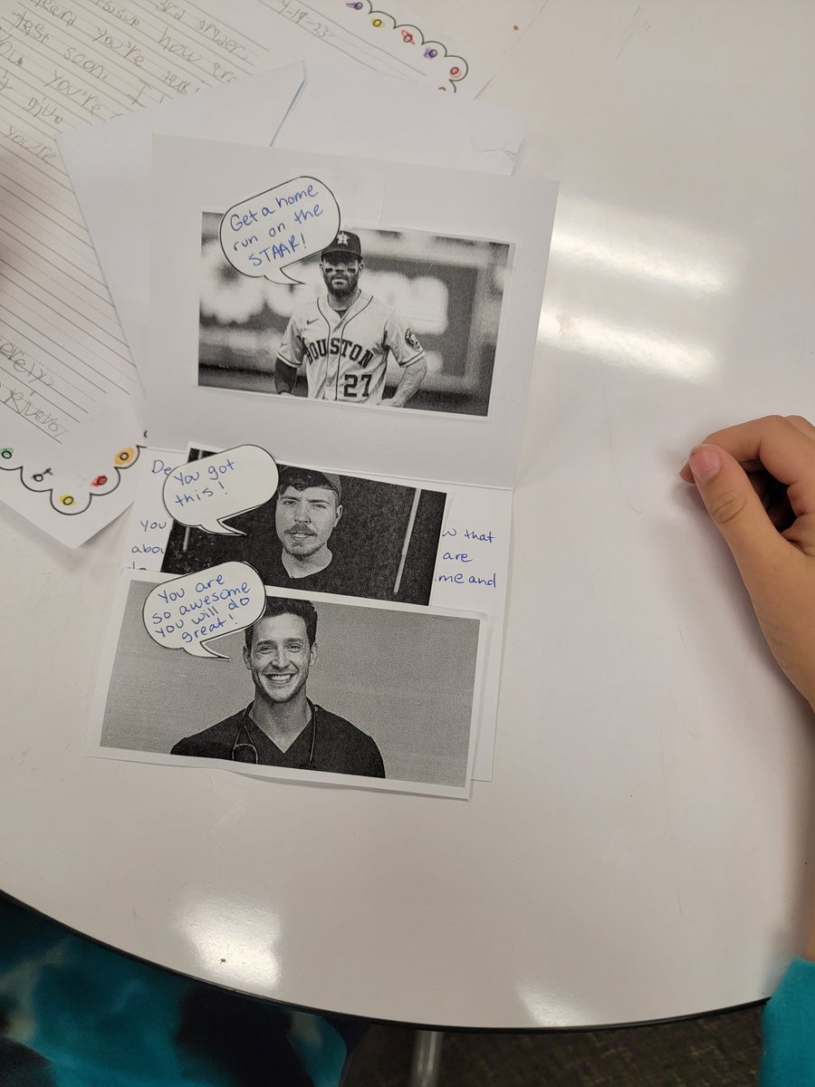 Loved seeing the smiles on my students' faces while they read their parents' letters and cards, wishing them luck on the STAAR ⭐️. These were 2 that my students shared with me. <a href="/HumbleISD_LSE/">Lakeshore Elementary</a> 🙌