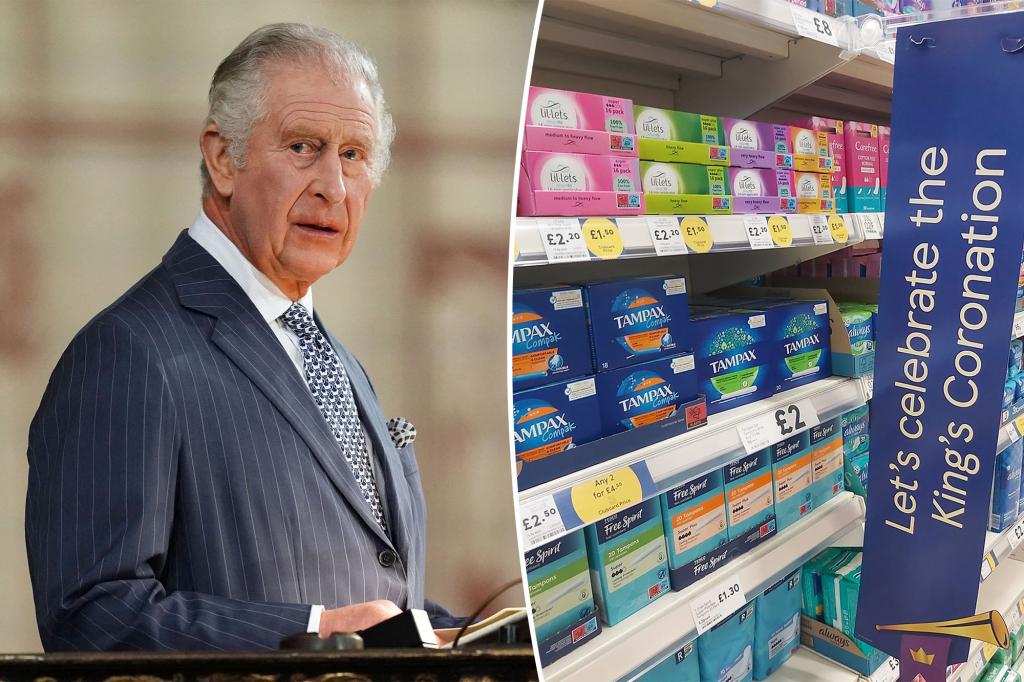 nypost's tweet photo. ‘Tampongate’ scandal mocked in cheeky way ahead of King Charles’ coronation https://t.co/4ylIMDDj6r https://t.co/0jriMfW74g