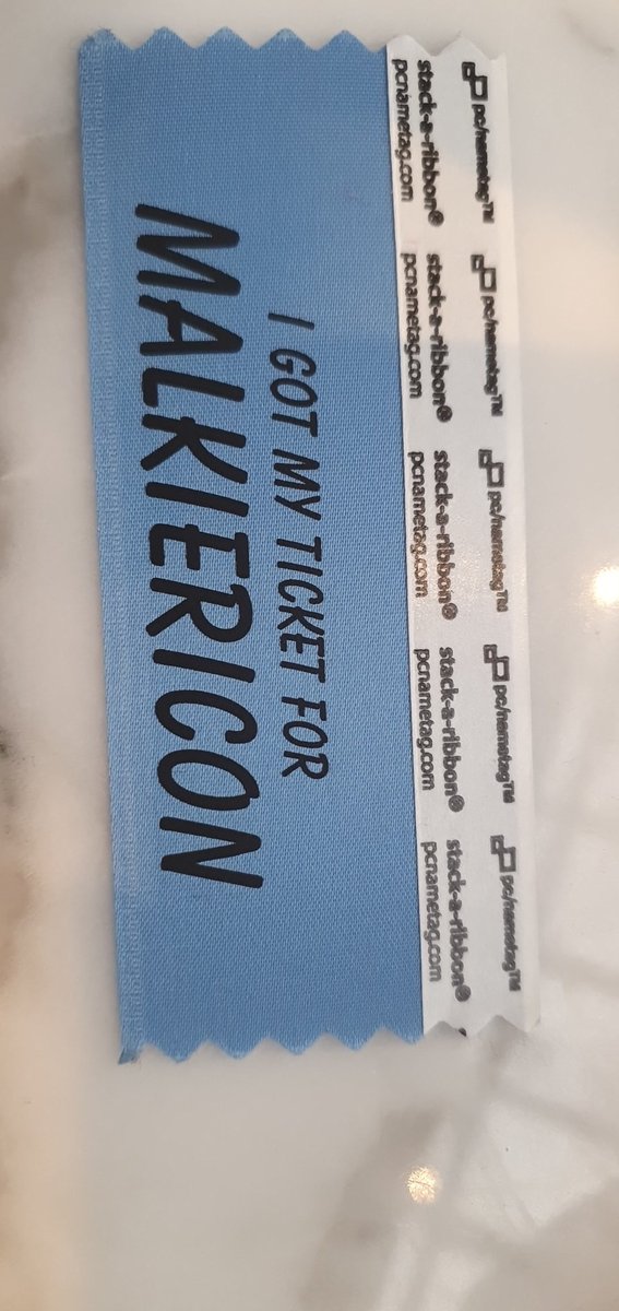 MalkierTalks's tweet photo. Giving away exclusive ribbons at @JordanConInc this weekend to anyone who has purchased an in person or digital ticket to @MalkieriCon
Find me and show me your ticket to get these limited edition items!!
#JordanCon23
#TheWheelOfTime #TwitterOfTime https://t.co/CG8iRqSi5S