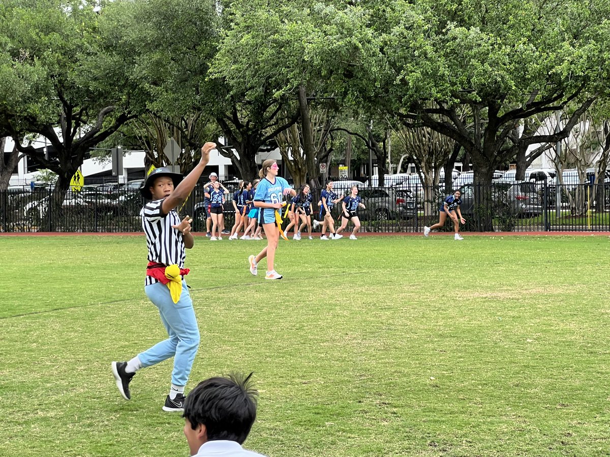Great ending to the week and spring season with AOS’s 1st Powder Puff football game between the 7th and 8th grade girls.  8th grade pulled out the last minute win with a 2 point conversion on a highly contested call by the “referee.” AOS YES! 🐬