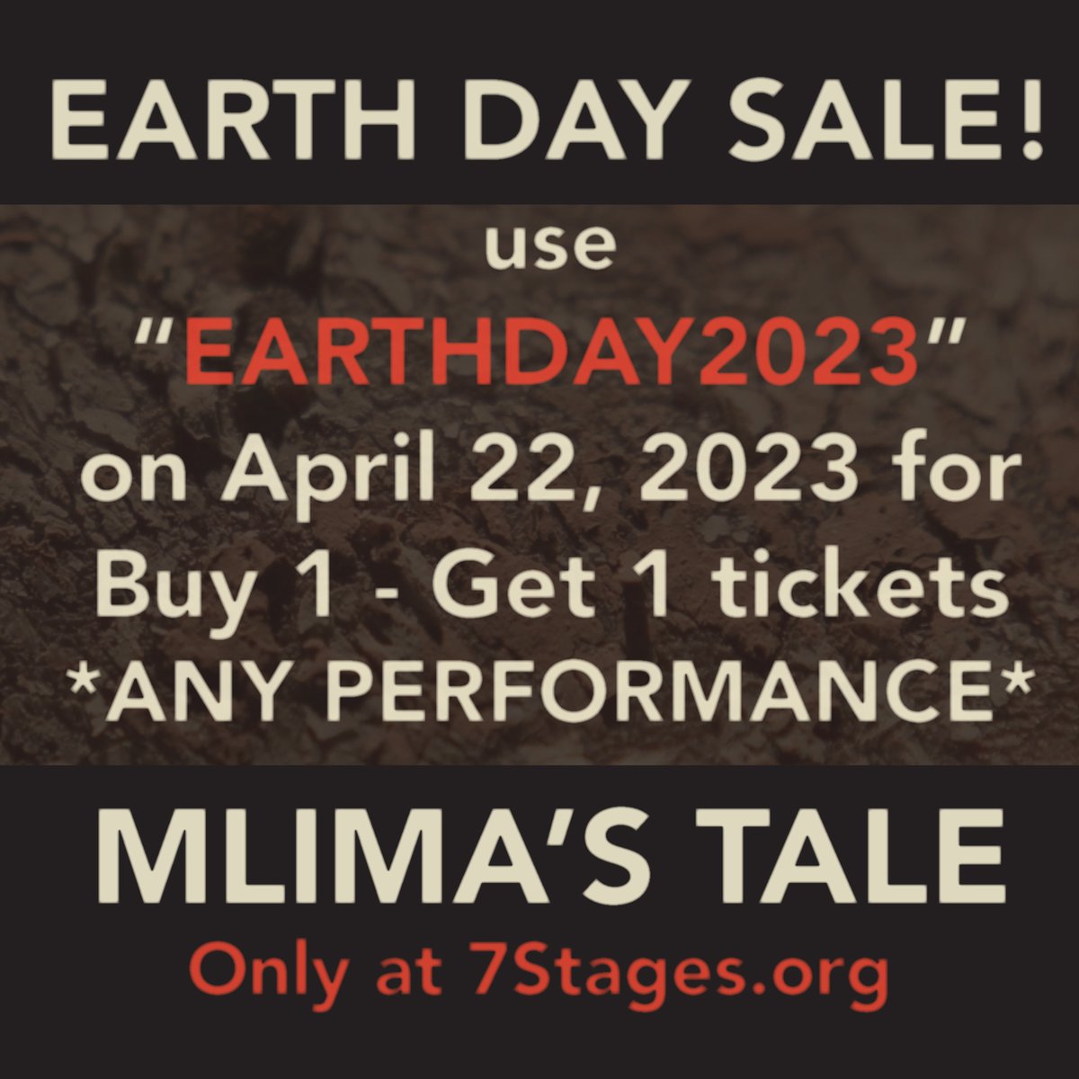 Earth Day S@le - BOGO for Mlima's Tale! Use 'EARTHDAY2023' on our site to get 2-for-1 tix #earthday2023 #7StagesATL #l5patl #l5p #livetheatre #AtlantaTheatre #AtlantaEvents #mlimastale #atlantatheatre #Atlanta #7stagesatl #atlantatheater #L5PATL #LittleFivePoints