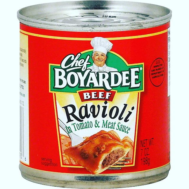 EDaleHall802's tweet photo. As a renown Food Expert, I just flew back from a ravioli convention…
 
Boyardees arms tired. https://t.co/lbvZuxekbF