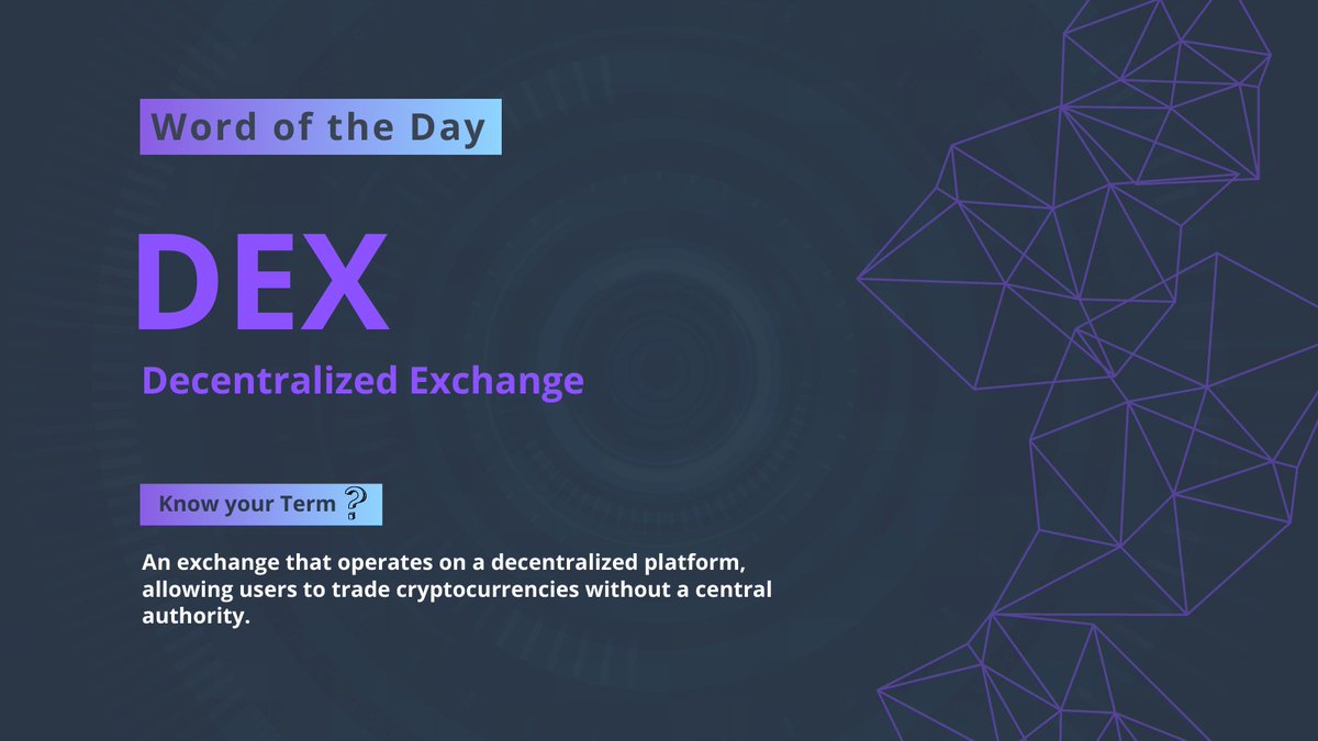 UnrealFinance's tweet photo. Choosing the right cryptocurrency exchange is important for any trader. 🫣

What do you think about #DEX? Let's find out 📚👇

#KnowYourTerm #blockchain #DeFi https://t.co/8fWgqgJsPo