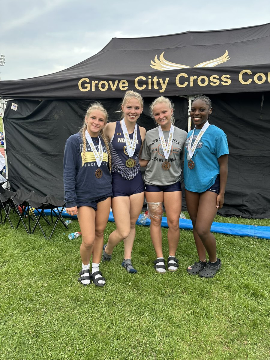 Girls 4x1 with an 8th place finish! 51.45