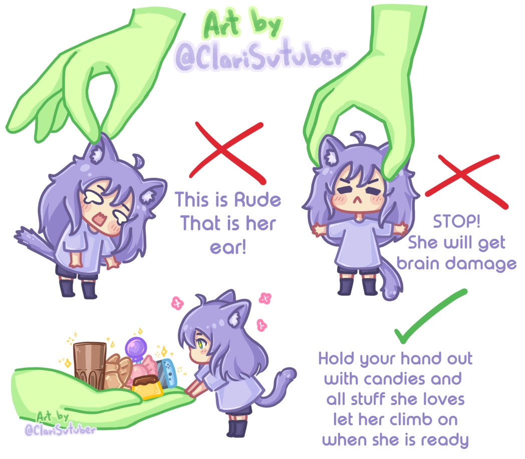 ClariSvtuber's tweet photo. Pasos correctos para atrapar una clarimichi 🍀💜🍦🍰🍫🧋🎁
#ClariSart #ClariSmeme #CLoverS #vtuber #vtuberES https://t.co/q18NOaGCFC