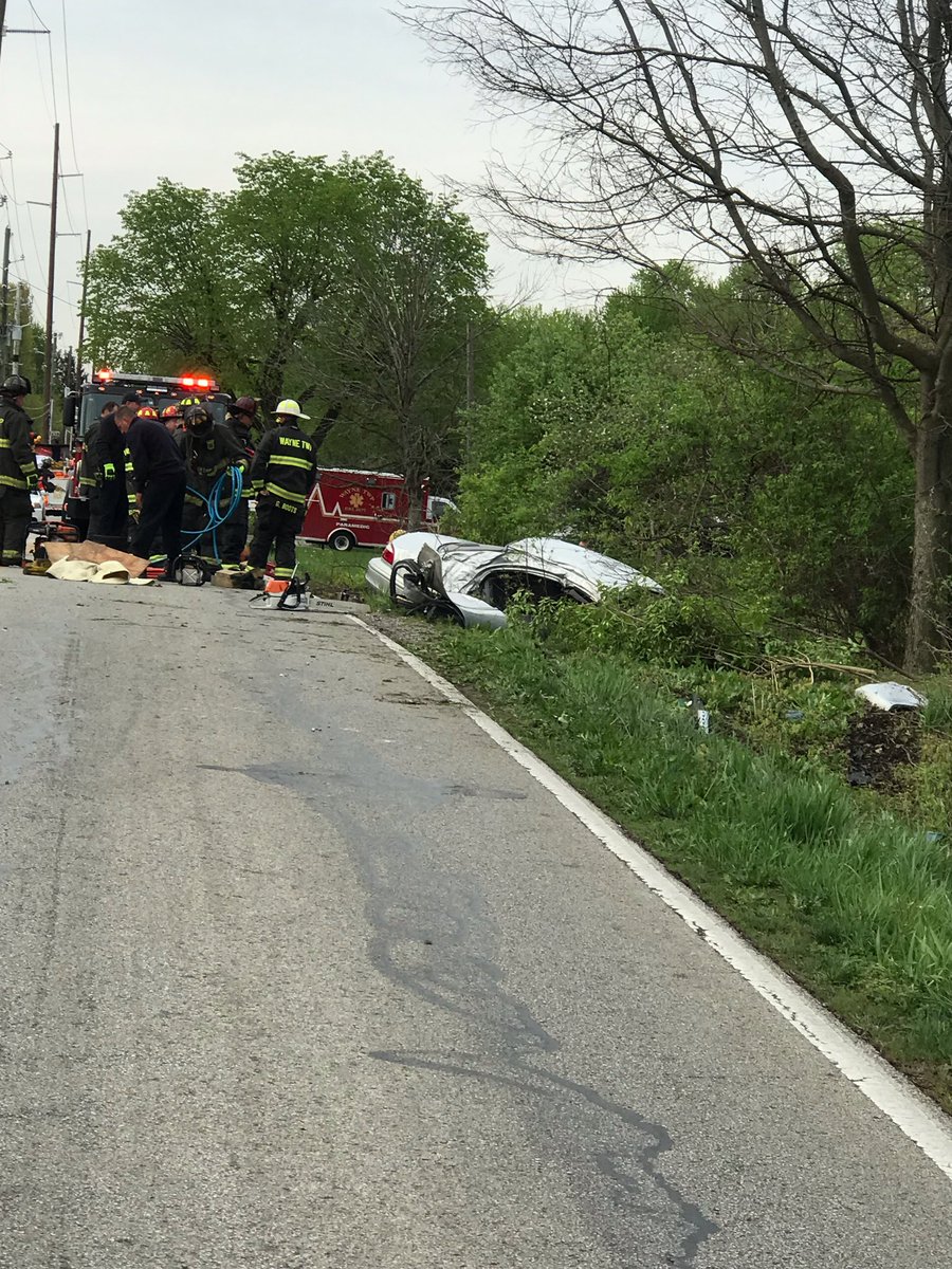 Wayne Township crews, with assistance from Avon Fire Department, extricated one person from a passenger vehicle in the 2400 block of Raceway Road. The extrication had an extra degree of difficulty due to multiple trees and debris that needed removal to access the vehicle.