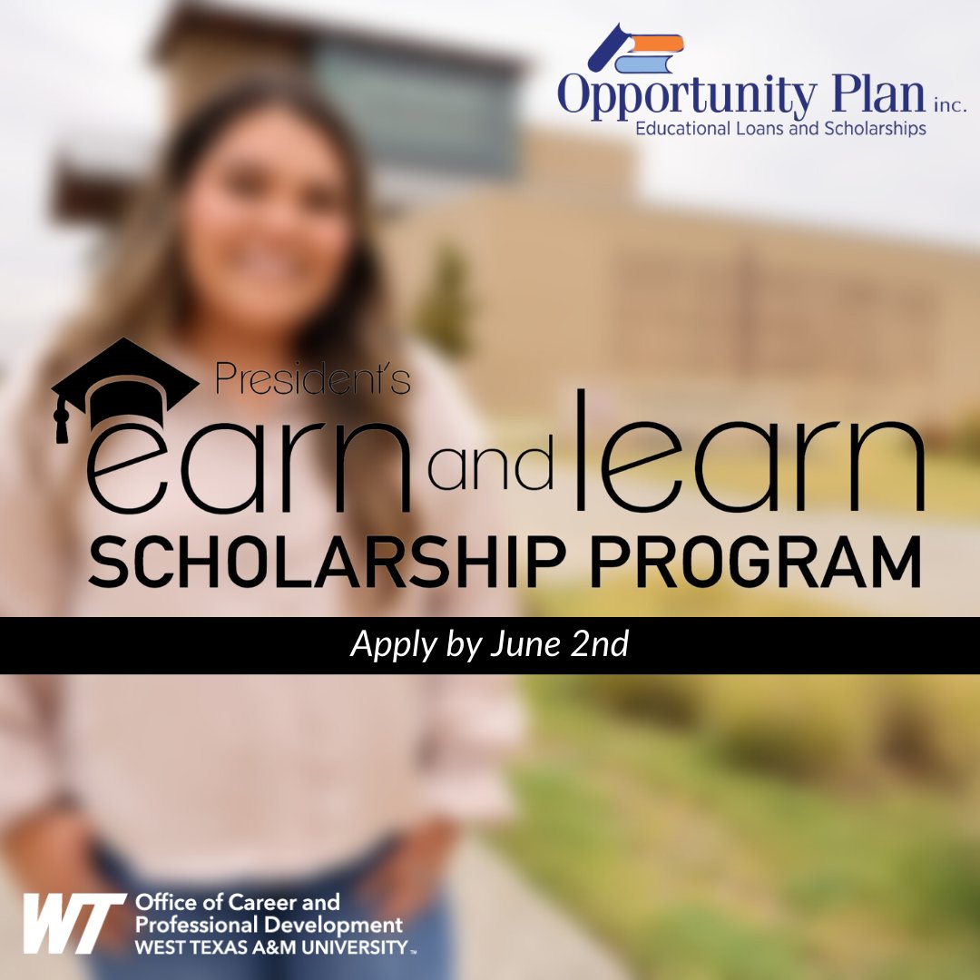 wtcareer's tweet photo. Apply to the President's Earn and Learn Scholarship Program by June 2nd! #WTPresidentsEarnAndLearnScholarshipProgram #OpportunityPlan https://t.co/UZLdyMwkhu