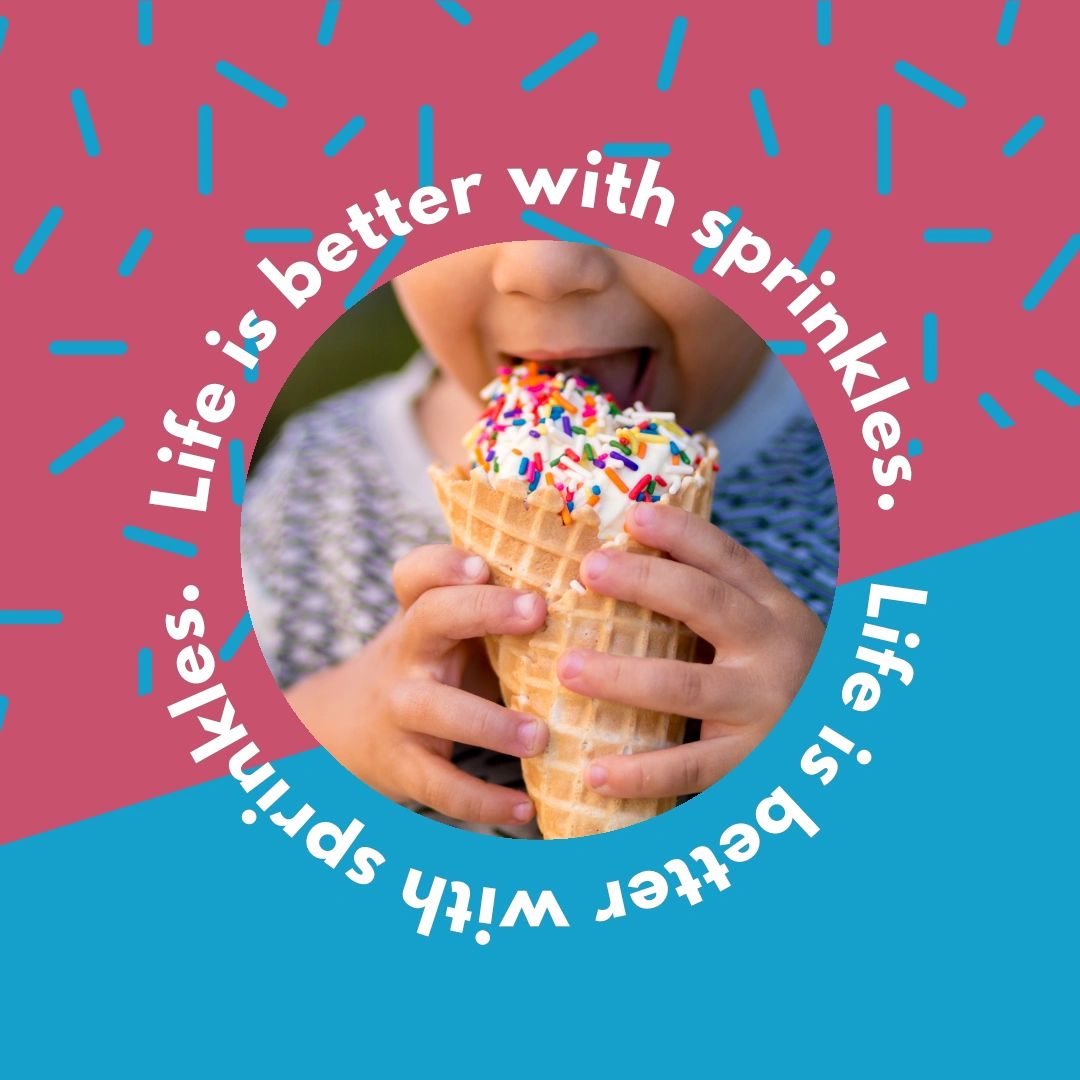 Treat yourself to our creamy, dreamy soft serve, and don't forget to top it off with some rainbow jimmies for that extra pop of fun! #BrainFreeze #SoftServe #RainbowSprinkles #jimmies