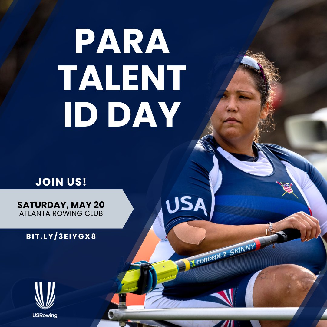 Saturday, 5/20 🗓️ : PARA TALENT ID DAY at @ Atlanta Rowing Club

Athletes of any age with a physical or visual impairment are encouraged to attend.

Get started: bit.ly/3EiyGX8
