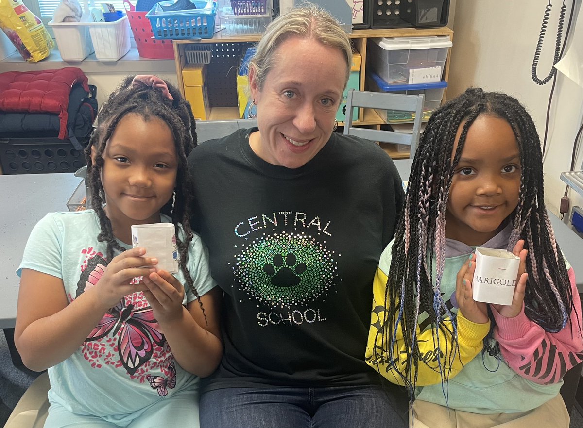 BCSDCentral's tweet photo. To celebrate Earth Day Ms Fisher  and Ms Kovach’s class recycled milk containers and planted marigolds. Mrs. Martin helped us plant. I hope we have some green thumbs. Tomorrow is Earth Day, do something good for the world. https://t.co/A8slLhDedv