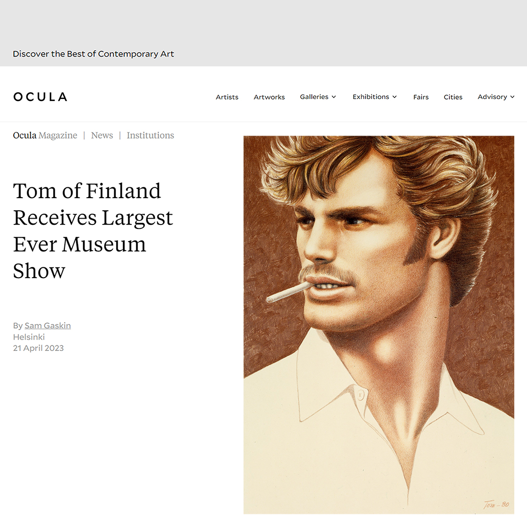 TOM OF FINLAND “Bold Journey” is on view from 28th April through 29th October at the <a href="/KiasmaMuseum/">Kiasma</a>.

SEE MORE: bit.ly/ToFinOcula