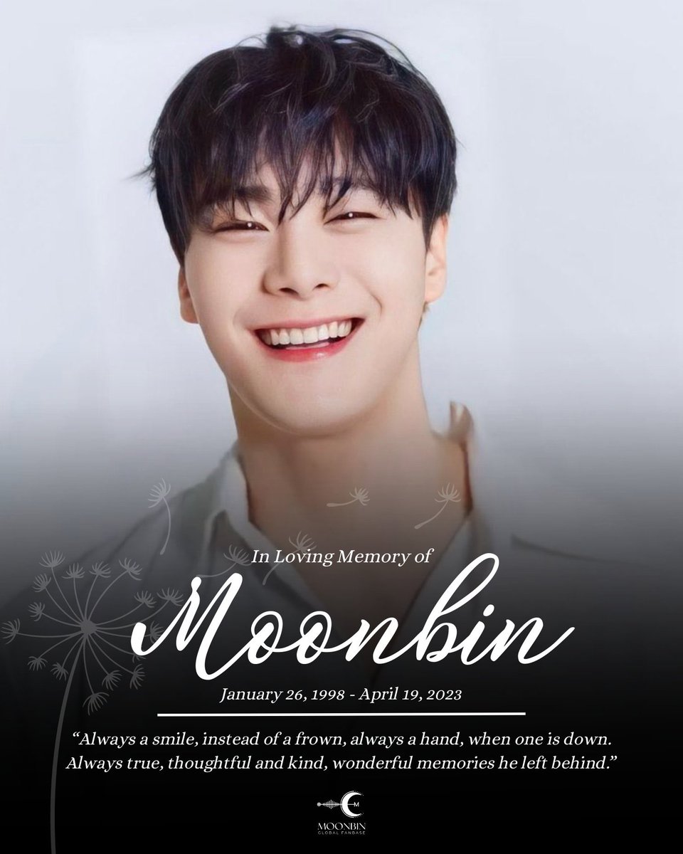 As you lay to your final resting place, know that there’s so many people whose lives you have touched

MoonBin, the bright moon that got us through our darkest nights, May you rest in Peace

We love you, Binnie!

#ASTRO #아스트로 #문빈 #MOONBIN #ムンビン #文彬 #มุนบิน <a href="/offclASTRO/">ASTRO 아스트로</a>