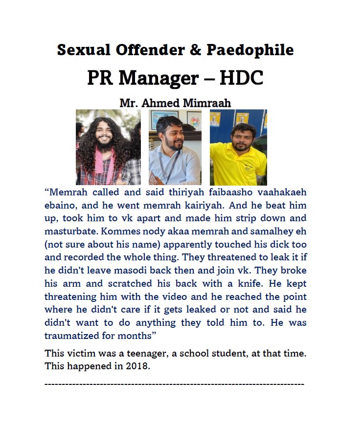 HKurusee's tweet photo. ‼️ Update 

@avasmv has removed the article about @mimrahh. But his photos are still available on Google.

@ath1f uses him for his dirty work. DM me all details you know about him. He’s a danger to children. We cannot let our kids go near him. Stay away from him. He’s violent. https://t.co/u8CIbdjH5e