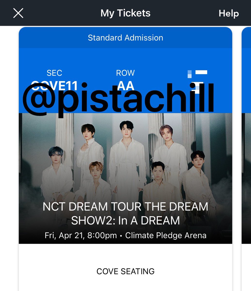 eveeverymuch's tweet photo. WTS / tds2 Seattle NCT dream cove ticket
Cove 11 AA 
$350 negotiable, serious buyer only!
can trade face to face
Pls dm if interested^^

nctdreamwts nctwts https://t.co/blnFSzs2uU