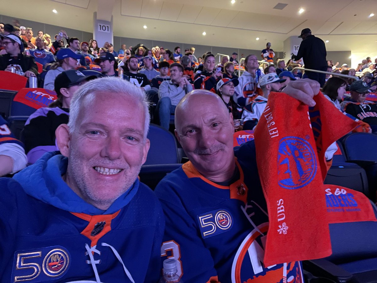 JimmyVanBramer's tweet photo. At the game with my brother. Playoffs baby! #LetsGoIsles! https://t.co/oljYBHX8yt