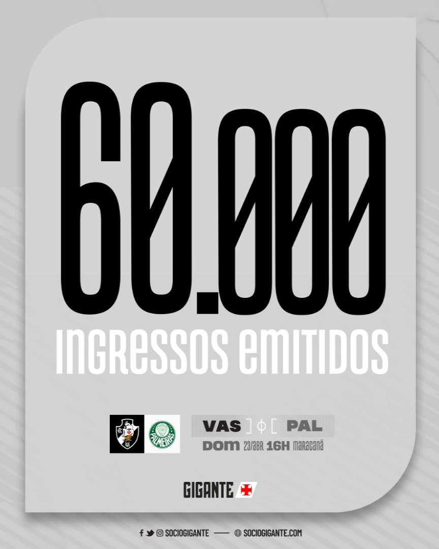 VascodaGama's tweet photo. Bora, @sociogigante ! 💢🚀

Seja sócio e garanta seu ingresso. 

👉 https://t.co/BzJzLMH63H 

#VascoDaGama 
#SejaUmGigante https://t.co/2qmMY3J1CU