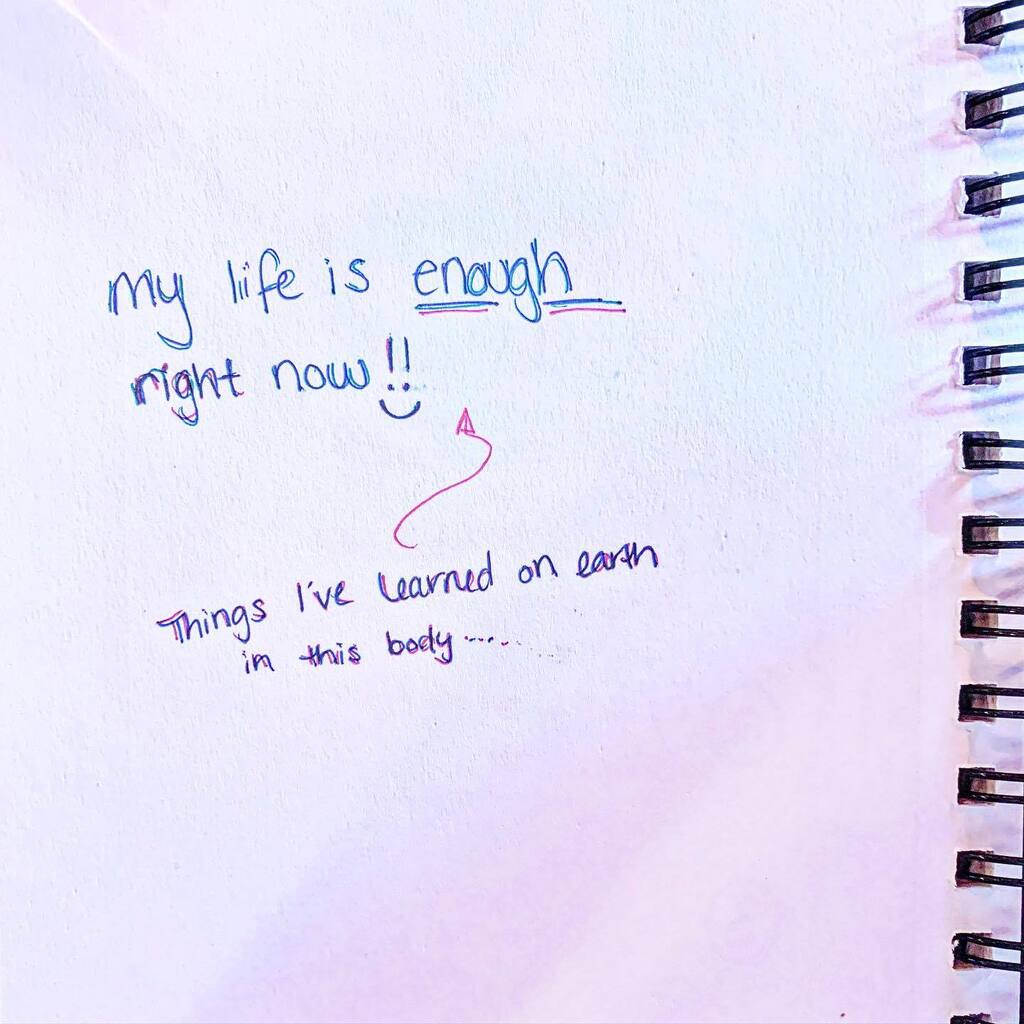 ZalmaBour's tweet photo. Things I’ve learned on earth/// my life is enough right now :) https://t.co/JFtzxbBNrY