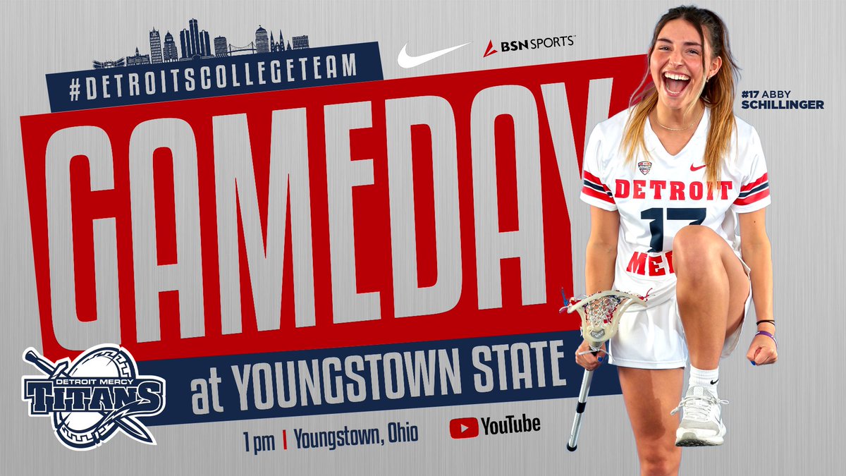 DetroitWLAX's tweet photo. On the road for a big one as we are at Youngstown State in a #MACLAX #Gameday clash #DetroitsCollegeTeam ⚔️🥍

🕐 | 1:00 PM   
🏟️ | Watson and Tressel Training Site
📈| Live Stats (https://t.co/mAZQ9XZuqH)    
📺| YouTube (https://t.co/u5SnkKwMlB) https://t.co/Bl6WRhh6AR