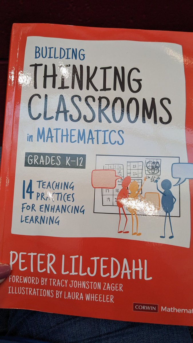 Excited to start reading Building Thinking Classrooms in Mathematics! 'Thinking is a necessary precursor to learning, and if students are not thinking, they are not learning.' #middleschoolmath #iteachmath #thinkingclassrooms