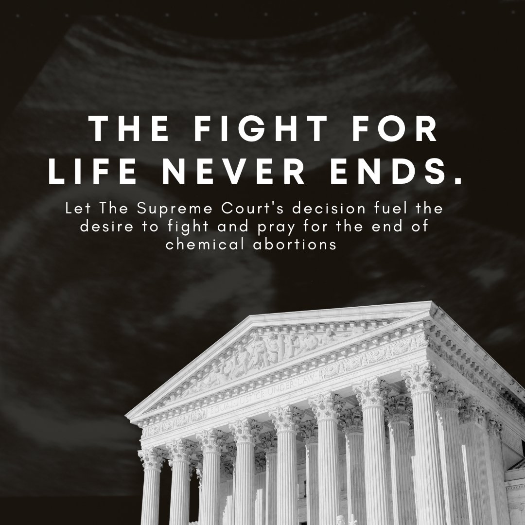 💔 Disheartened but determined. We will continue our fight for life. #ProLife #SupremeCourtRuling