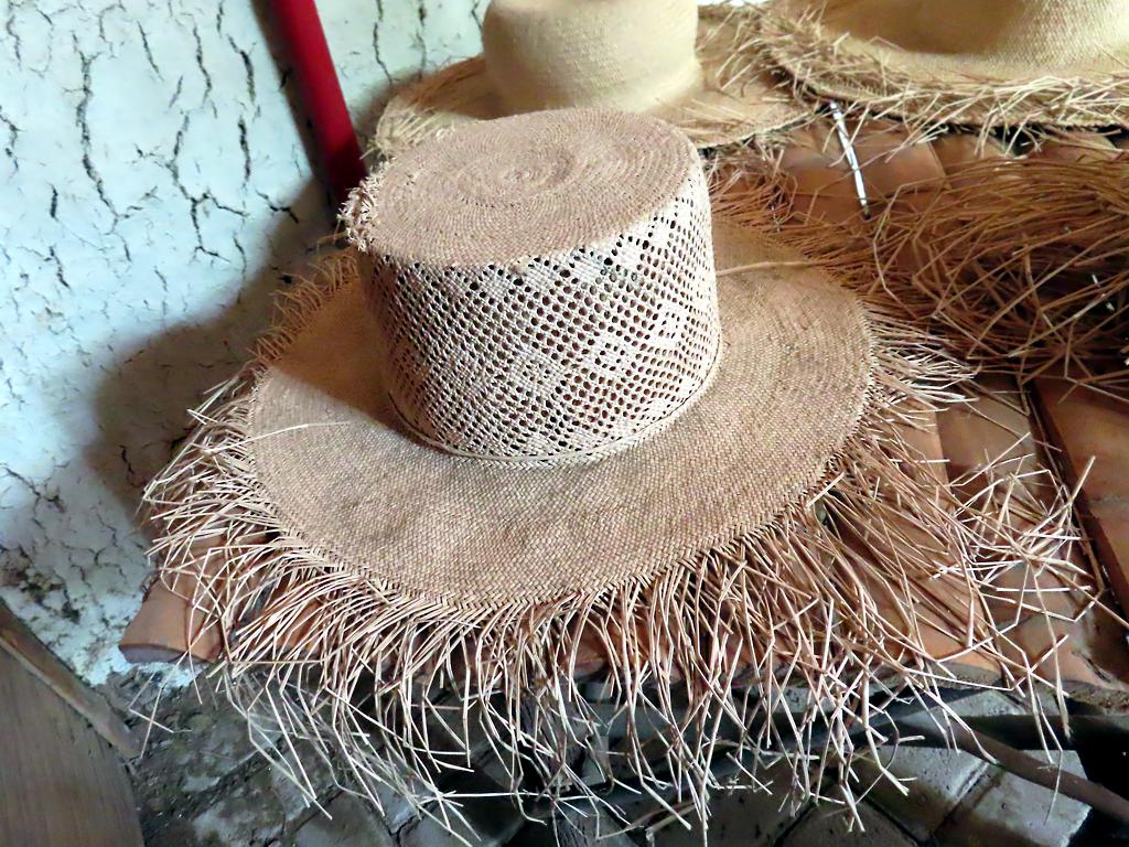 TravelStanley's tweet photo. Traditional toquilla straw hats are laboriously woven from palm fibers. These examples were in the site museum at Cerro Jaboncillo near Portoviejo, Ecuador. #toquilla #toquillastraw #CerroJaboncillo #Portoviejo #Ecuador https://t.co/36b8P2m30p