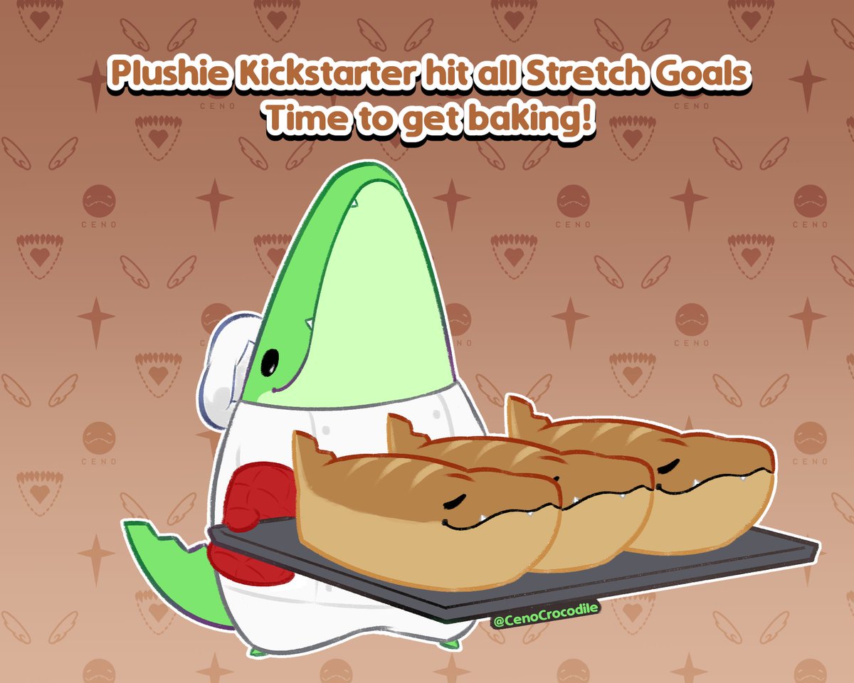 Kickstarter campaign has ended, I've been blown away by the support! Plushies are going to be a reality! 🐊💕